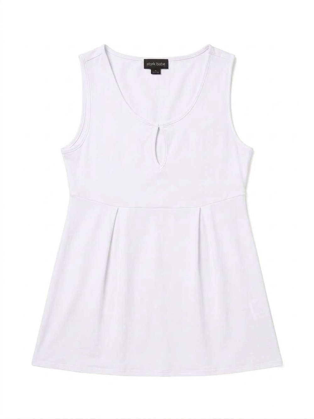 Stork Babe Maternity White Sleeveless Top Blouse in Size XS Extra Small Womens